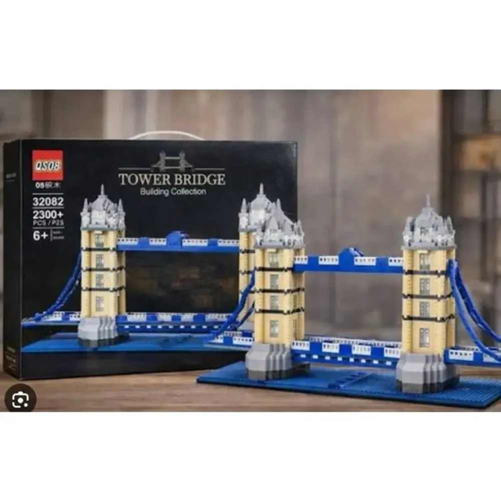 QS08 Tower Bridge 2,300-piece micro-brick architecture model NEW SEALED BOX